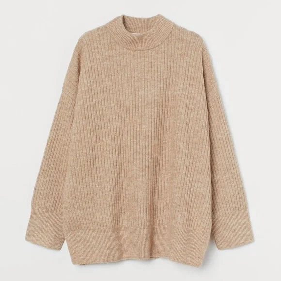 H&M Sweaters Sold Hm Rib Knit Sweater In Camel Poshmark